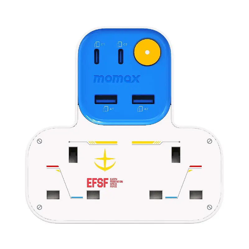 1-Charge Work Flow T-Shaped Extension 2 Socket With Usb 1