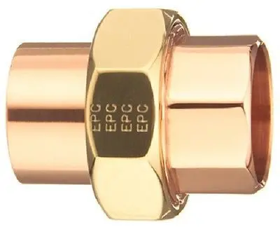 (10) Ea 33582 3/4" Copper Plumbing Unions  Copper X Copper 1