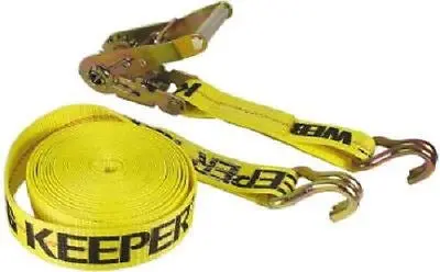 10 Keeper # 04622 2" X 27' Ratchet Tie Downs W  Double J Hooks 3,333 Lb Capacity 1