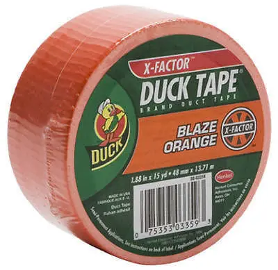 12 Ea 868090 1.88" X 45' Blaze Orange Duck Duct Tape 1