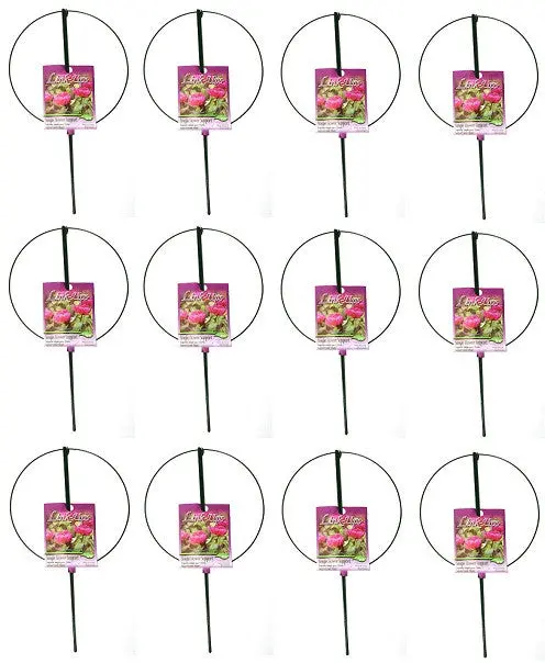 12 Ea Luster Leaf 987 18" D X 30" Single Ring Folding Peony Hoop Plant Supports 1