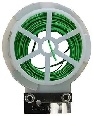 12 Ea Miracle Gro Smg12118w 80 Ft Roll Green Plastic Plant Twist Ties W Cutter 1