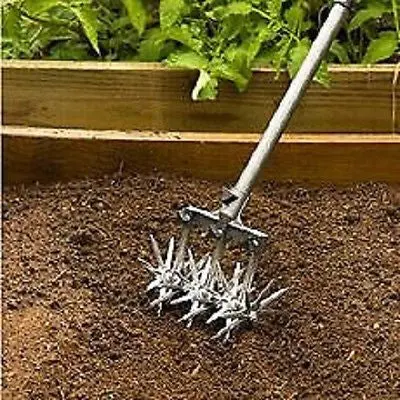 2 Lewis Tools Yard Butler Rc-3 37" Rotary Garden Cultivators W Extendable Handle 1
