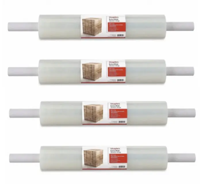 20" X 1000', 80 Gauge Hand Film Stretch Wrap - Pack Of 4 1