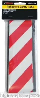 (24)  Hanson 55304 2" X 24" Red / Silver Self Adhesive Reflective Safety Tape 1