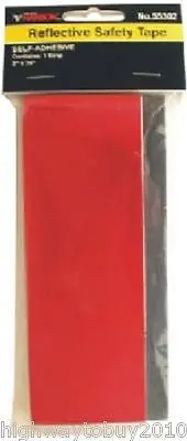(24) Packages Hanson 55302 2" X 24" Red Self Adhesive Reflective Safety Tape 1