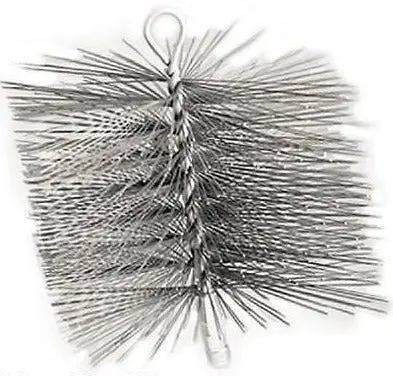 (3) Imperial Br0210 7" X 7" Square Single Spiral Wire Chimney Cleaning Brush 1