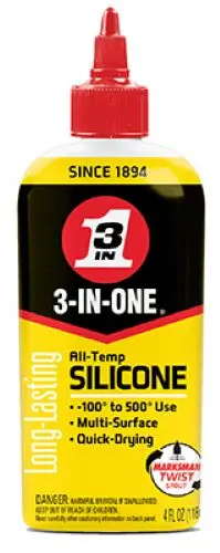 3-In-One 120008 4 Oz Bottle Of All Temperature Quick Dry Silicone Drip Lubricant 1