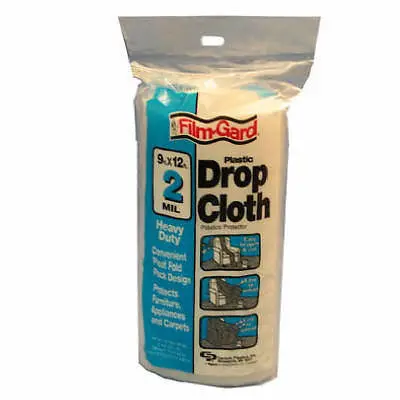 36 Ea 9'X12' Heavy Duty 2 Mil Plastic Drop Cloth Hs002 1
