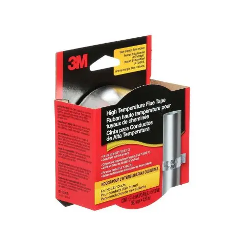 3M 2113Na 1-1/2" Inch X 15' Foot Roll Of Hi-Temp Metallic Aluminum Silver Flue Tape 1