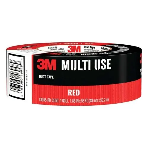 3M 3955-Rd 1.88" Inch X 55 Yard Red Multi-Use Duct Tape 1