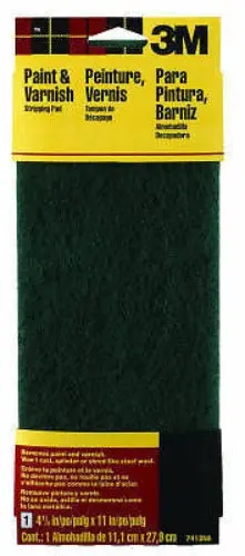3M 7413Na 4.5" X 11" Chemical Paint & Varnish Scrubbing / Stripping Pad - Quantity Of 25 1