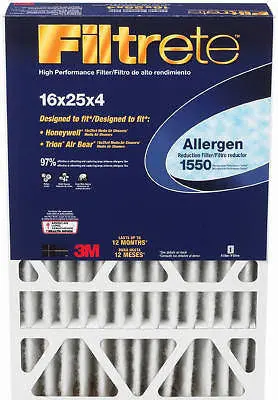 3M Dp01dc-4 Filtrete 16"X25"X4" Furnace Air Filters - Quantity Of 4 1