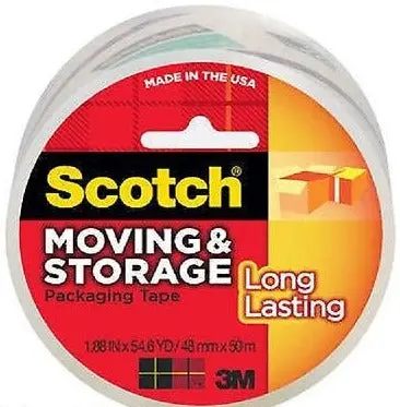3M Scotch 3650 1.88" X 54.6 Yd Clear Moving & Storage / Packing Tape - Quantity Of 36 1