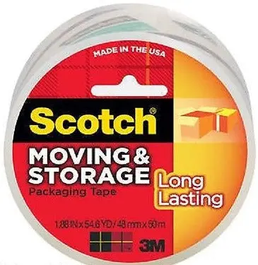 3M Scotch 3650 1.88" X 54.6 Yd Clear Moving & Storage / Packing Tape - Quantity Of 6 1