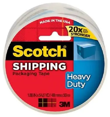 3M Scotch 3850 1.88" X 54.6 Yd Clear Packing / Packaging / Shipping Tape - Quantity Of 18 1