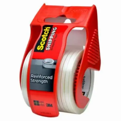 3M Scotch #50 1.88" X 360" Reinforced Strapping Tape With Dispenser 1