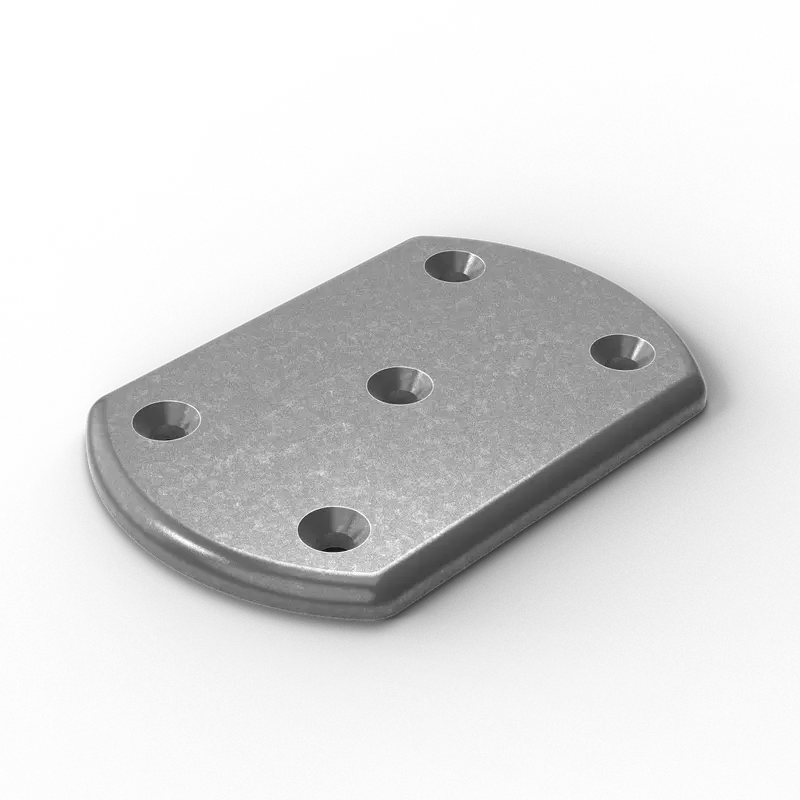 4.5" X 3"X 1/4"-5H Cs Pad 1