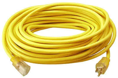 4 Ea 02588Me 50' 12/3 Sjtw-A Yellow 15A Extension Cords 1