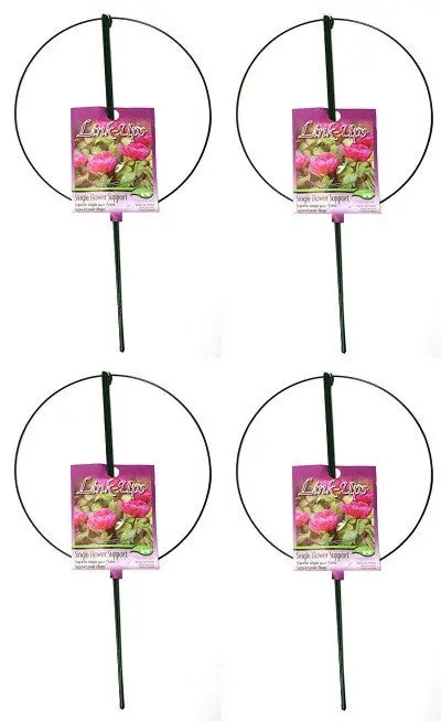 4 Ea Luster Leaf 987 18" D X 30" Single Ring Folding Peony Hoop Plant Supports 1