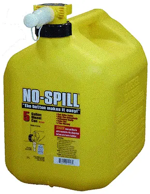 4 Ea No Spill 1457  5 Gallon Carb Compliant Yellow Diesel Fuel Can Containers 1
