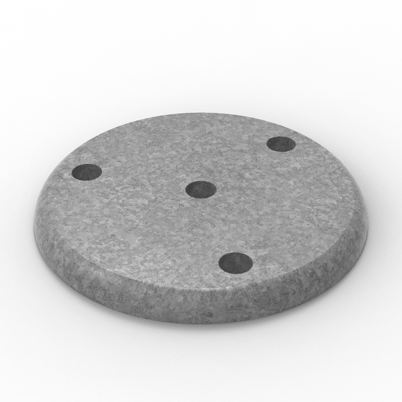 4" Od Round 6061 Aluminum Backing Plate | 3/8" Thick | 4-Hole Pattern 1