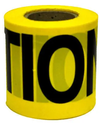 4 Rolls Hanson 16100 300' X 3" X 2 Mm Weatherproof Yellow Caution Tape / Ribbon 1