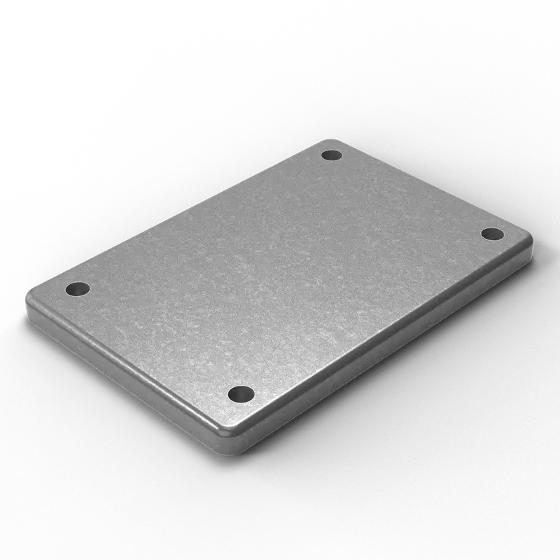 4" X 6" Aluminum Grommet Pad | 0.375" Thick | Marine Grade 6061-T6 1