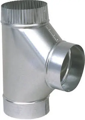 (5) Ea Imperial Mfg Gv0899 8" X 8" X 8" 24 Ga Hvac Full Flow Galvanized Tee 1