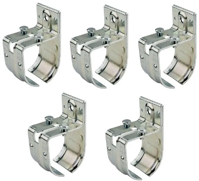(5) Ea Stanley N100-007 Dp5421bc Single Round Barn Door Rail Splice Brackets 1