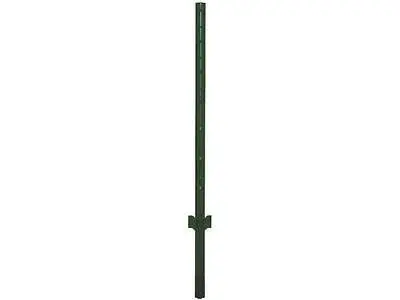 (5) Midwest Air 901158A  5'  Green Heavy Duty U Style 13 Gauge Steel Fence Posts 1
