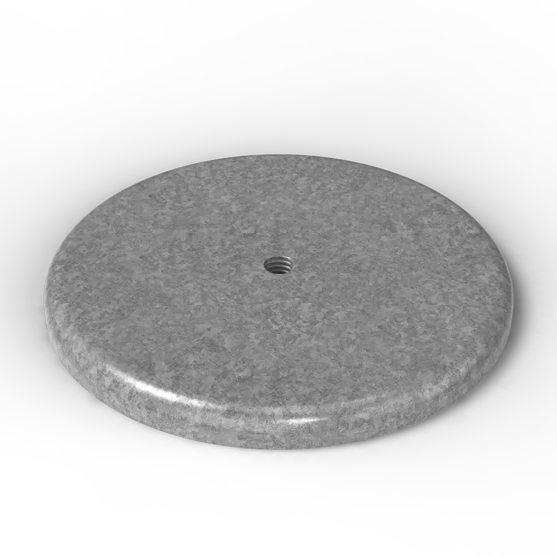 5" Od Round 6061 Aluminum Backing Plate | 0.375" Id Hole | 3/8" Thick | 1-Hole Pattern 1