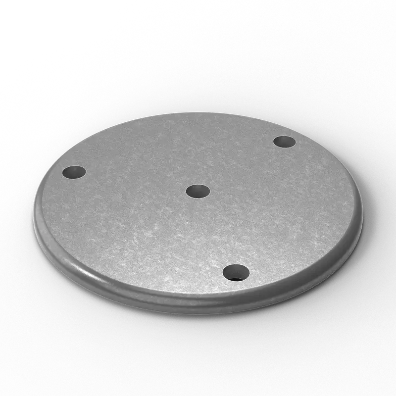 5" Od Round 6061 Aluminum Backing Plate | 1/4" Thick | 3-Hole Pattern 1