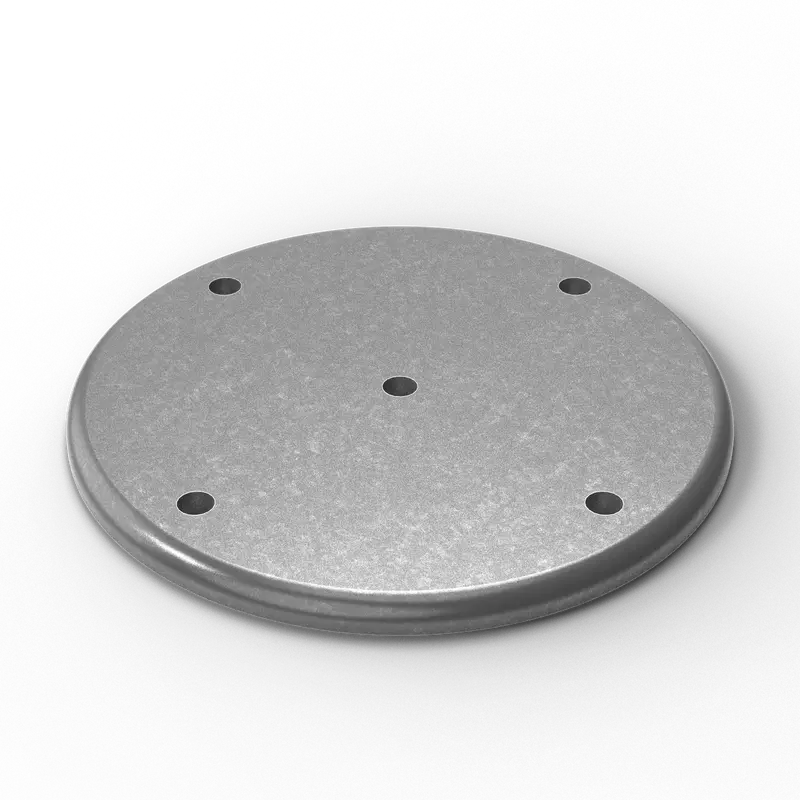 5" Od Round 6061 Aluminum Backing Plate | 1/4" Thick | 4-Hole Pattern 1