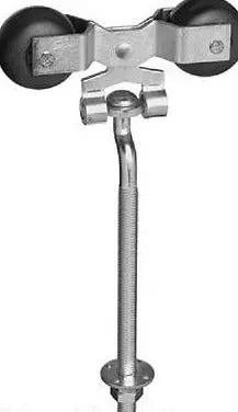 (5) Stanley Mfg N193-714  2 Packs Zinc Flexible Barn Door Rollers W Offset Bolt 1