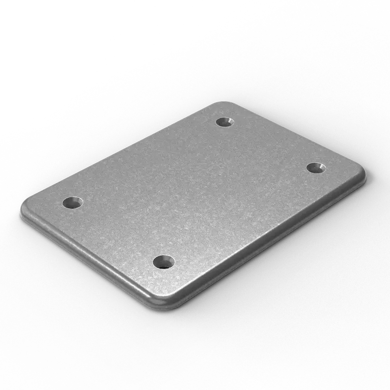 5" X 7" Aluminum Countersunk Pad | 0.25" Thick | Marine Grade 6061-T6 1