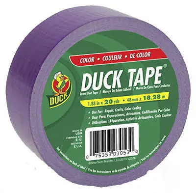 6 Ea 283138 1.88"X60' All Purpose Purple Duck Duct Tape 1
