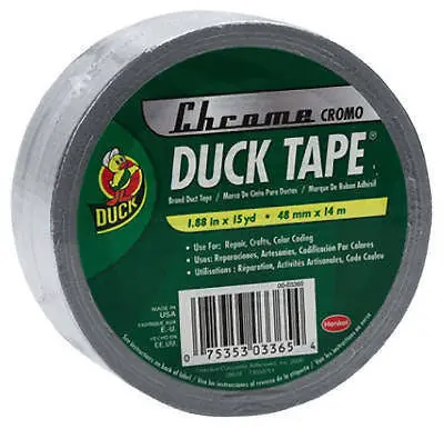 6 Ea 888789 1.88"X45' Chrome Duck Duct Tape 1
