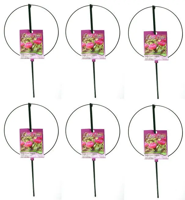 6 Ea Luster Leaf 987 18" D X 30" Single Ring Folding Peony Hoop Plant Supports 1