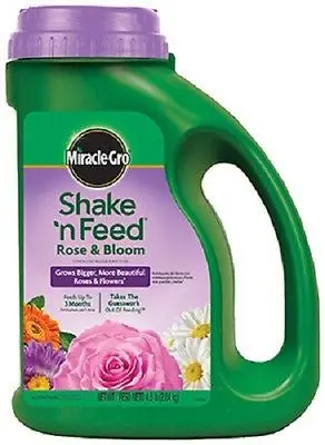 6 Jugs Miracle Gro 110568 4.5 Lb Shake N Feed Rose & Bloom Plant Food Fertilizer 1