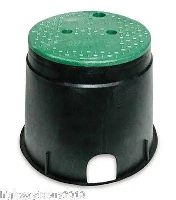 (6) Nds 111Bc 10" Black Round Sprinkler / Irrigation Control Valve Box W Covers 1