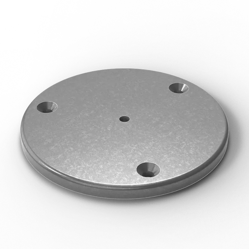 6" Od Round 6061 Aluminum Backing Plate | 3/8" Thick | 3-Hole Pattern 1