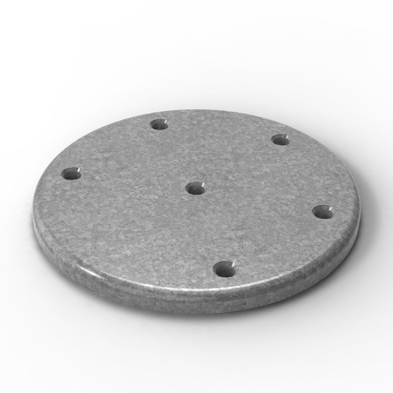 6" Od Round 6061 Aluminum Backing Plate | 3/8" Thick | 6-Hole Pattern 1