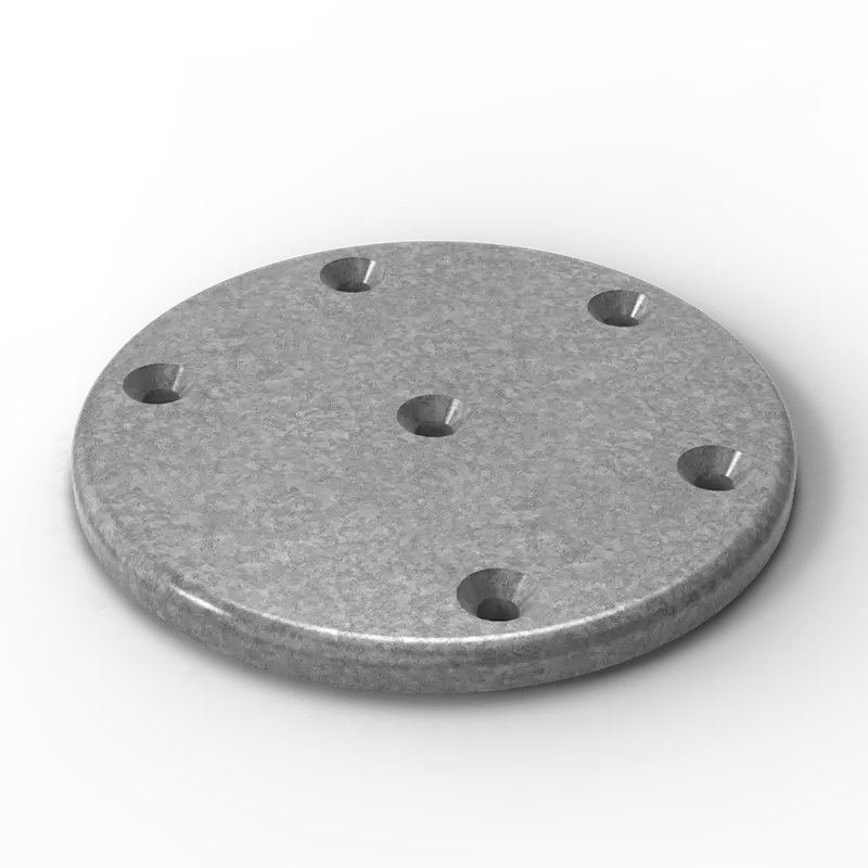 6" Od Round 6061 Aluminum Backing Plate | 3/8" Thick | 6-Hole Pattern 1