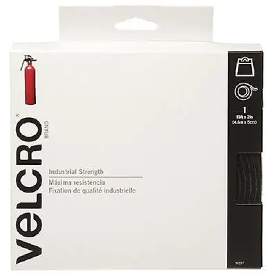 (6) Rolls Velcro 90197 2" X 15 Ft Industrial Strength Black Velcro W Sticky Back 1