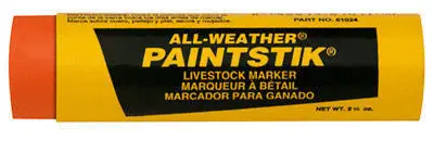 (72) Laco / Markal 61024 Orange All Weather Paintstik Livestock Marker 1