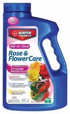 8 Bayer 701110A All In 1 4 Lb Systemic Rose & Flower Care Insect Disease & Food 1
