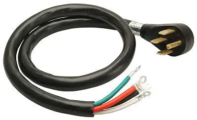 (8) Master Electrician 09044Me 4', 6/2 & 8/2 Srdt Black Range Oven Power Cords 1