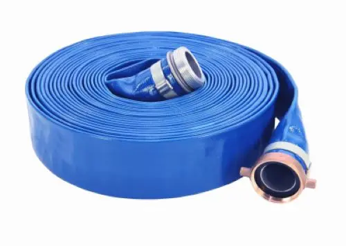 Abbot Ha3853003 2"X 50' Blue Pvc Flexible Flat Water Pump Discharge Hose 1
