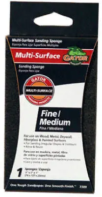 Ali 7309 Gator Grit 3" X 5" Jumbo Fine / Medium Sanding Sponge Block - Quantity Of 20 1